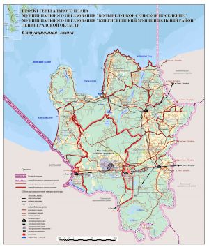 Карта границ населенных пунктов, входящих в состав поселения